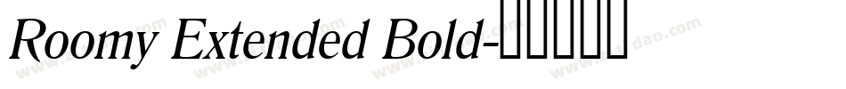 Roomy Extended Bold字体转换